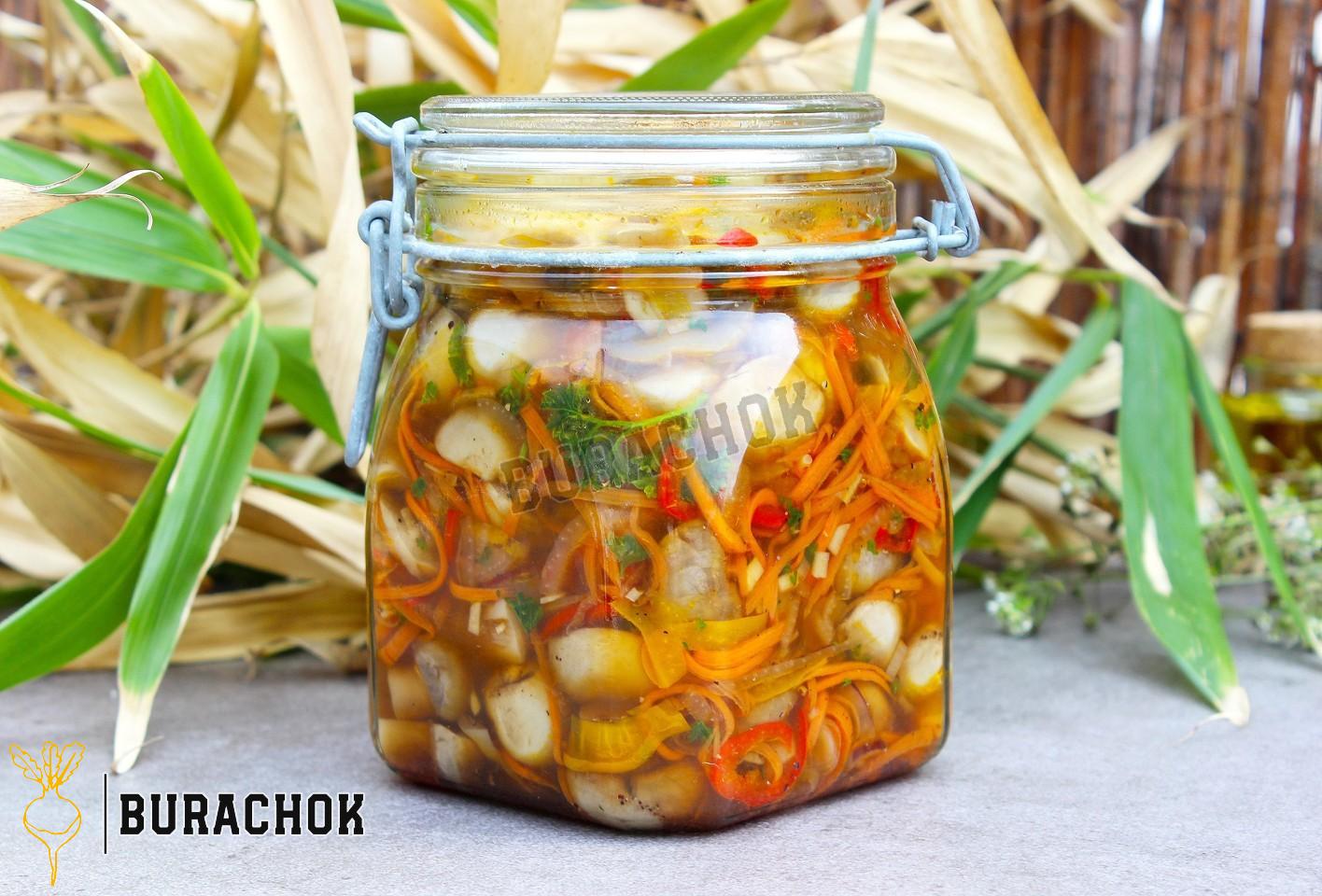 Корейський салат з грибами
