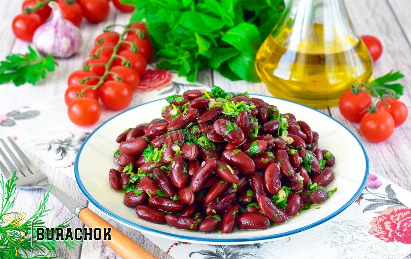 Квасоля з часником
