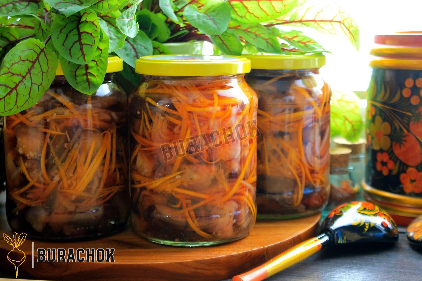 Баклажани з морквою на зиму