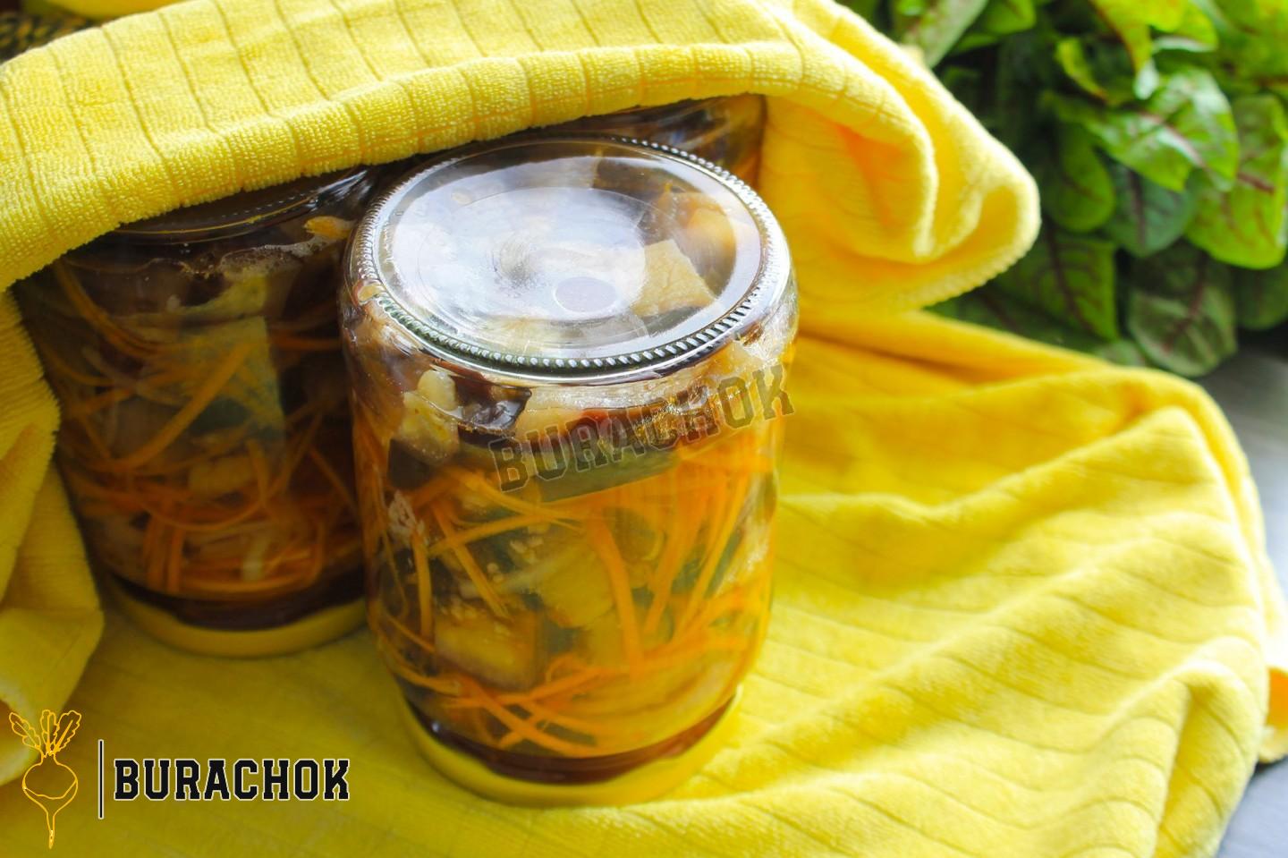 Баклажани з морквою на зиму