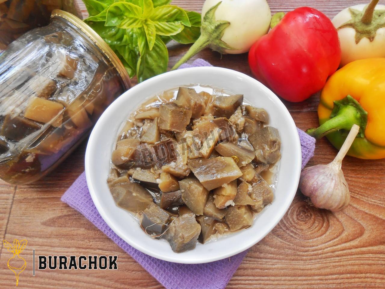 Баклажани на зиму як гриби з часником