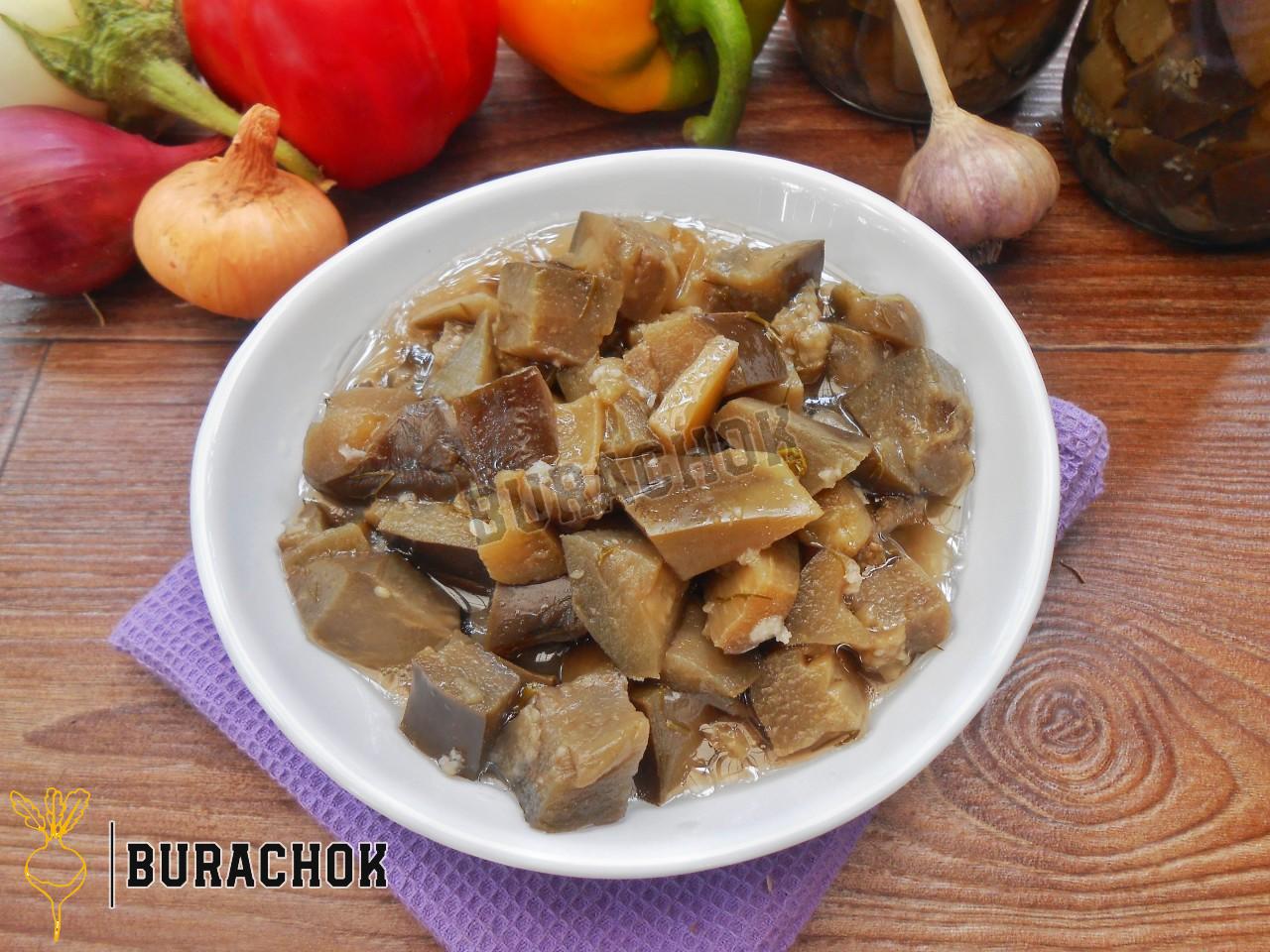 Баклажани на зиму як гриби з часником