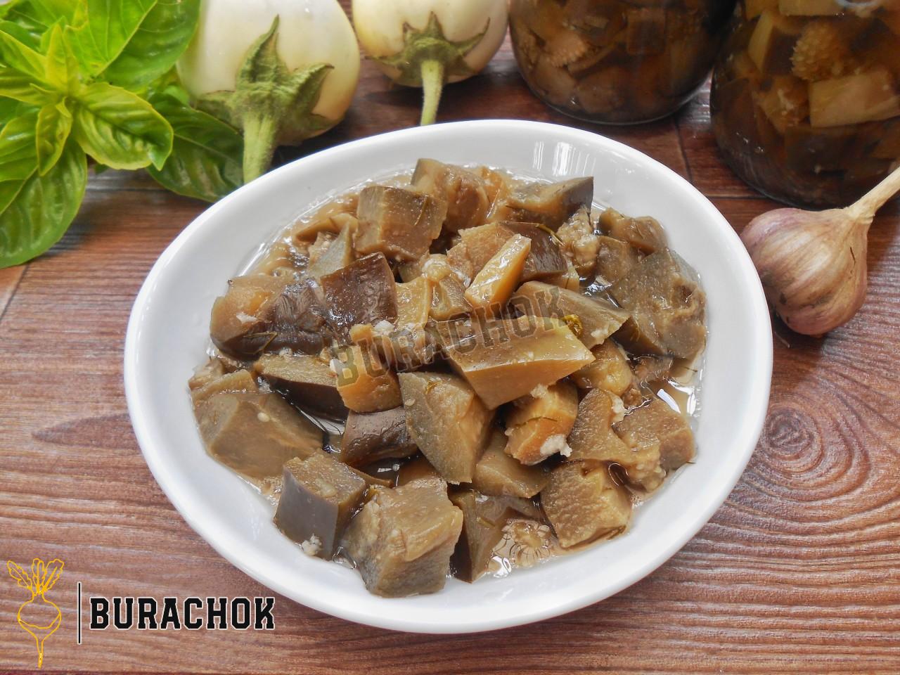 Баклажани на зиму як гриби з часником
